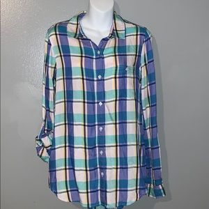 SO Multicolor Button Up Flannel